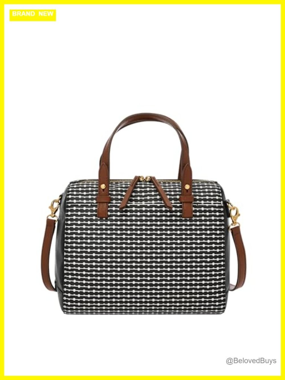 Faux Leather Satchel Handbag with Detachable Strap